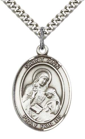 Saint Ann Pendant - 24" Chain Necklace