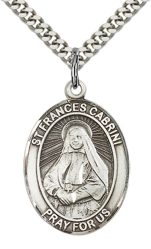 Saint Frances Cabrini Pendant - 24" Chain Necklace