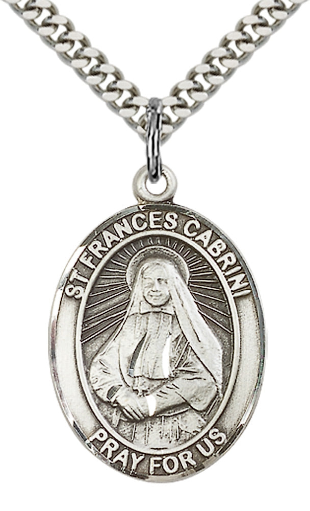 Saint Frances Cabrini Pendant - 24" Chain Necklace