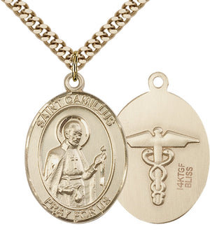 Saint Camillus of Lellis Nurse Pendant - 24" Chain Necklace