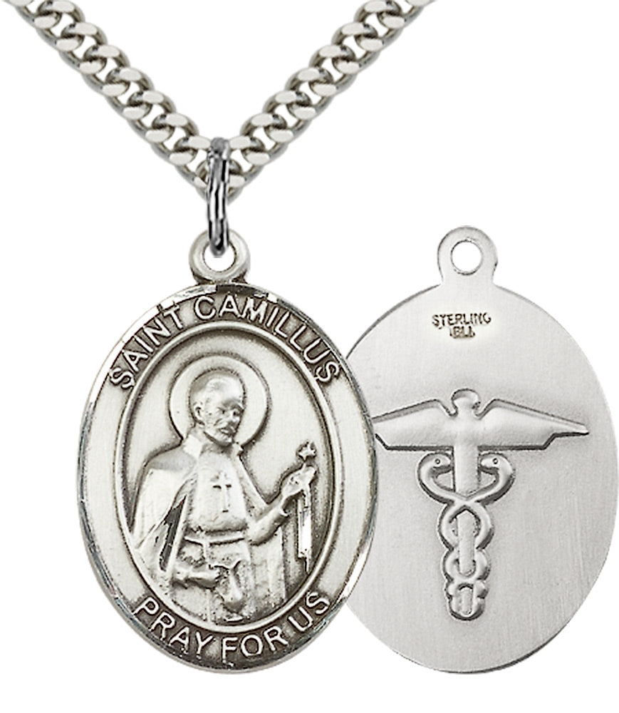 Saint Camillus of Lellis Nurse Pendant - 24" Chain Necklace