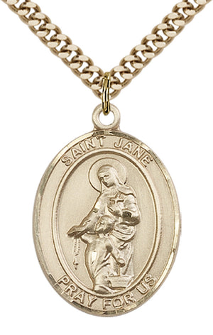 Saint Jane of Valois Pendant - 24" Chain Necklace