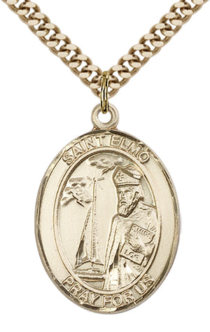 Saint Elmo Pendant - 24" Chain Necklace