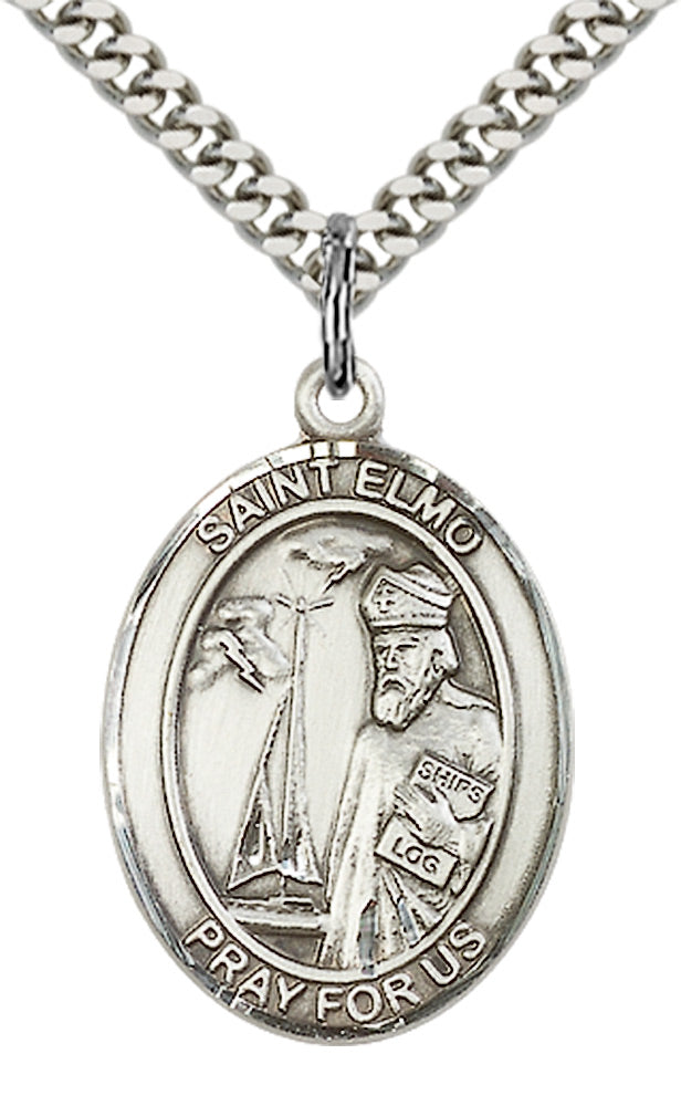 Saint Elmo Pendant - 24" Chain Necklace