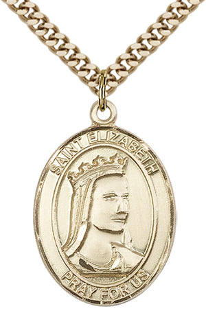 Saint Elizabeth of Hungary Pendant - 24" Chain Necklace