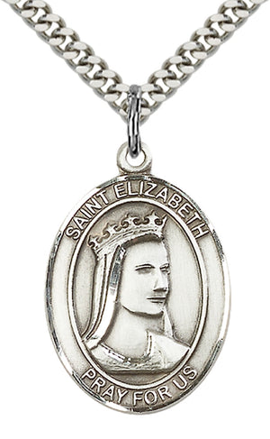 Saint Elizabeth of Hungary Pendant - 24" Chain Necklace