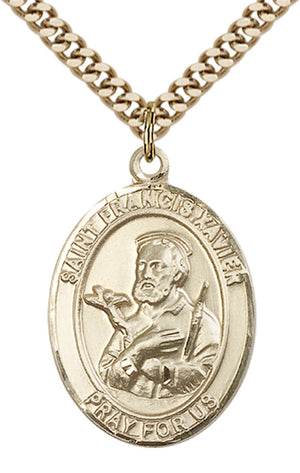 Saint Francis Xavier Pendant - 24" Chain Necklace