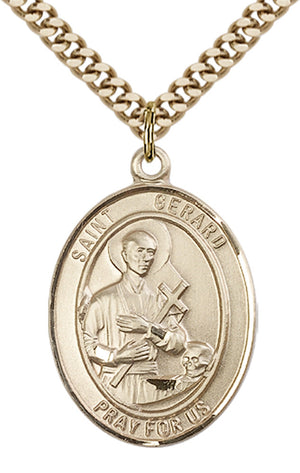 Saint Gerard Majella Pendant - 24" Chain Necklace
