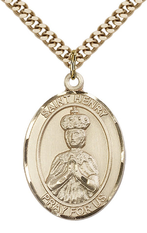 Saint Henry II Pendant - 24" Chain Necklace