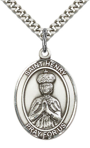 Saint Henry II Pendant - 24" Chain Necklace