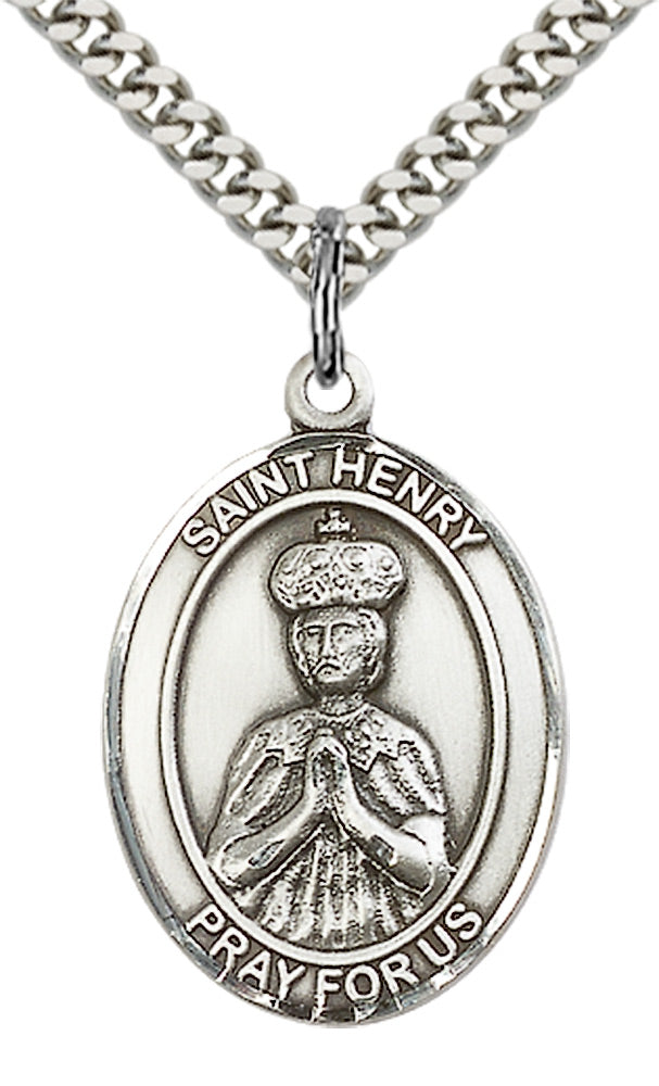 Saint Henry II Pendant - 24" Chain Necklace