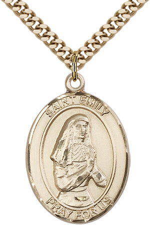 Saint Emily de Vialar Pendant - 24" Chain Necklace