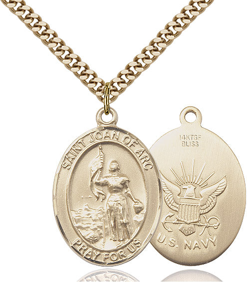 Saint Joan of Arc Navy Pendant