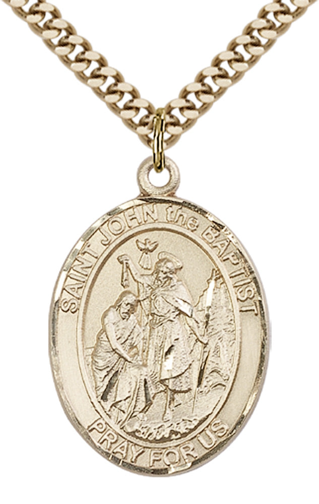 Saint John the Baptist Pendant - 24" Chain Necklace