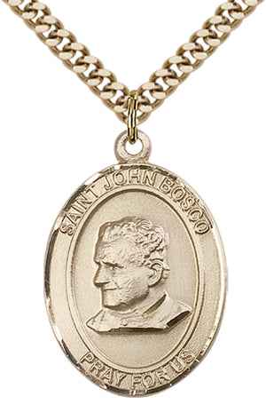 Saint John Bosco Pendant - 24" Chain Necklace