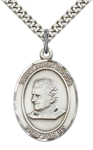 Saint John Bosco Pendant - 24" Chain Necklace