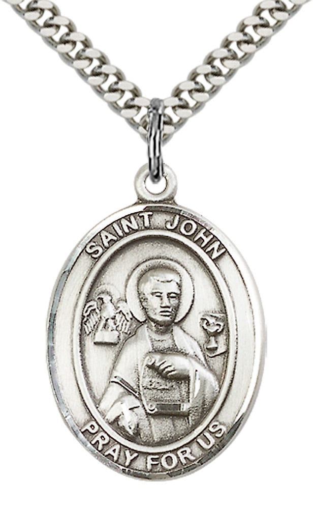 Saint John the Apostle Pendant - 24" Chain Necklace