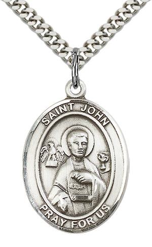 Saint John the Apostle Pendant - 24" Chain Necklace