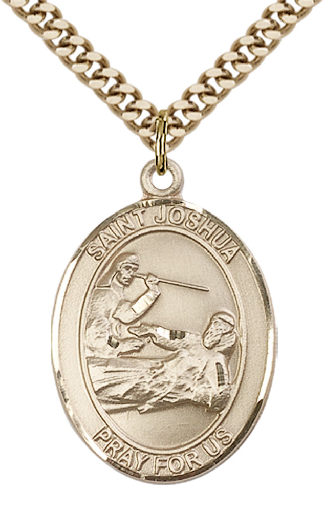 Saint Joshua Pendant - 24" Chain Necklace