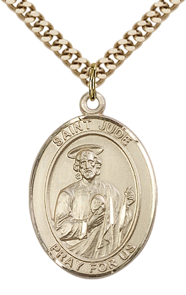 Saint Jude Pendant - 24" Chain Necklace