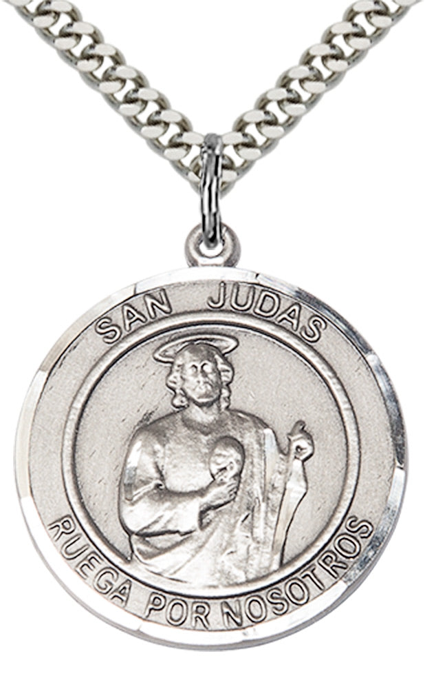San Judas Pendant - 24" Chain Necklace