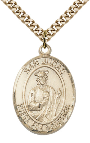 San Judas Pendant - 24" Chain Necklace