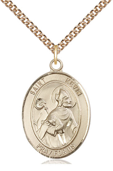 Saint Kevin Pendant - 24" Chain Necklace
