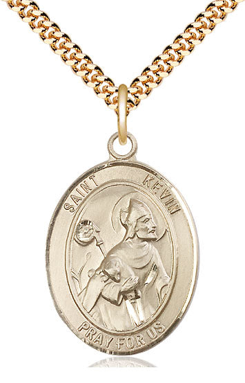 Saint Kevin Pendant - 24" Chain Necklace