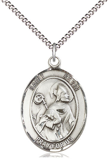 Saint Kevin Pendant - 18" Chain Necklace
