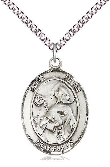 Saint Kevin Pendant - 24" Chain Necklace