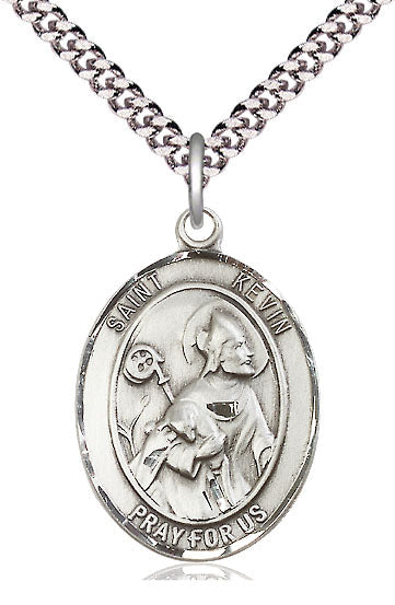 Saint Kevin Pendant - 24" Chain Necklace