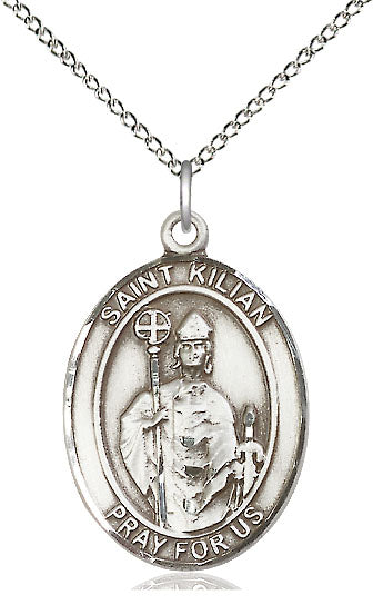 Saint Kilian Pendant - 18" Chain Necklace