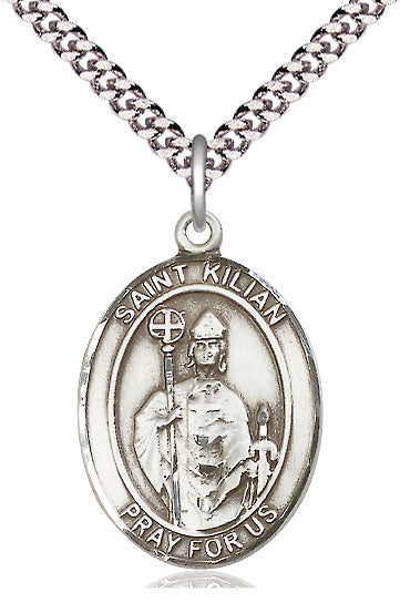 Saint Kilian Pendant - 24" Chain Necklace