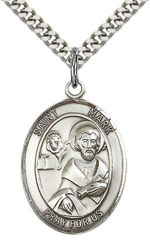 Saint Mark the Evangelist Pendant - 24" Chain Necklace