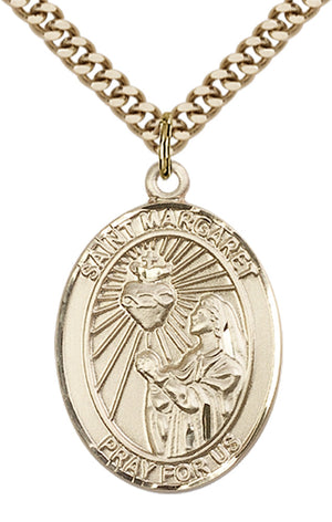 Saint Margaret Mary Alacoque Pendant - 24" Chain Necklace