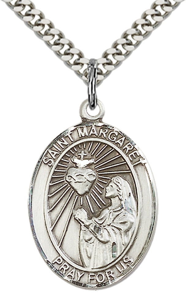Saint Margaret Mary Alacoque Pendant - 24" Chain Necklace