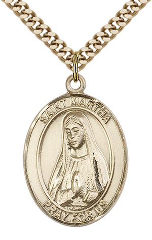 Saint Martha Pendant - 24" Chain Necklace