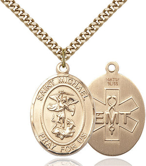 Saint Michael EMT Pendant - 24" Chain Necklace