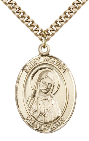 Saint Monica Pendant - 24" Chain Necklace