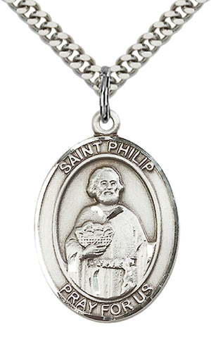Saint Philip the Apostle Pendant - 24" Chain Necklace