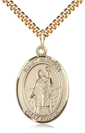 Saint Patrick Pendant - 24" Chain Necklace
