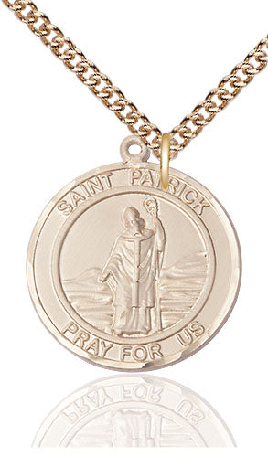 Saint Patrick Pendant - 24" Chain Necklace