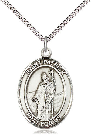 Saint Patrick Pendant - 18" Chain Necklace