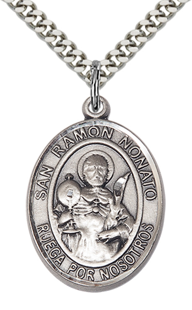 San Ramon Nonato Pendant - 24" Chain Necklace