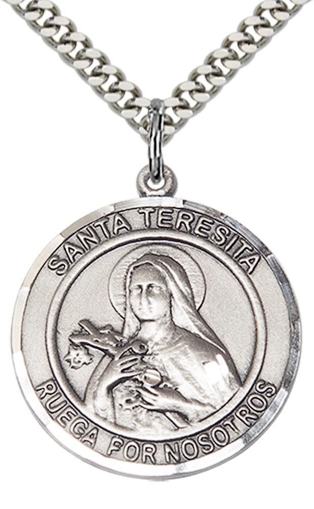 Santa Teresita Pendant - 24" Chain Necklace