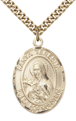 Santa Teresita Pendant - 24" Chain Necklace