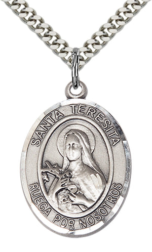 Santa Teresita Pendant - 24" Chain Necklace