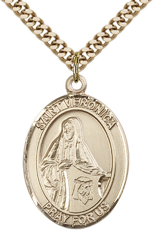 Saint Veronica Pendant - 24" Chain Necklace