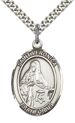 Saint Veronica Pendant - 24" Chain Necklace