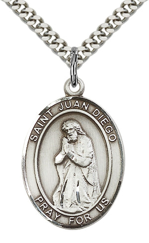 Saint Juan Diego Pendant - 24" Chain Necklace